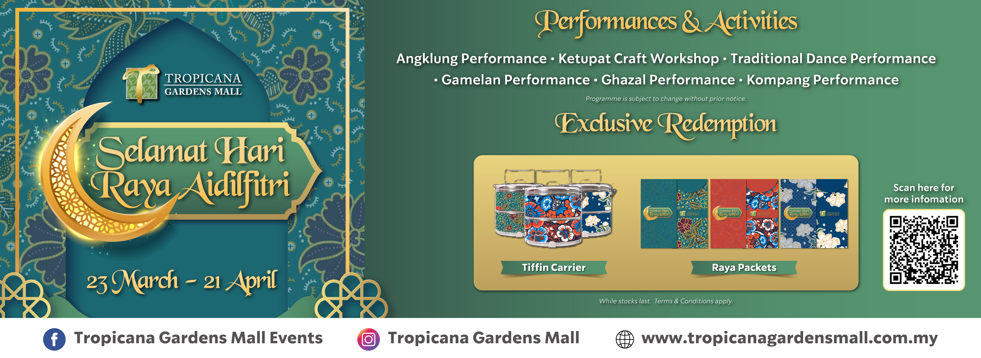 Tropicana Gardens Mall Hari Raya Gift Redemptions, Performances & Activities
