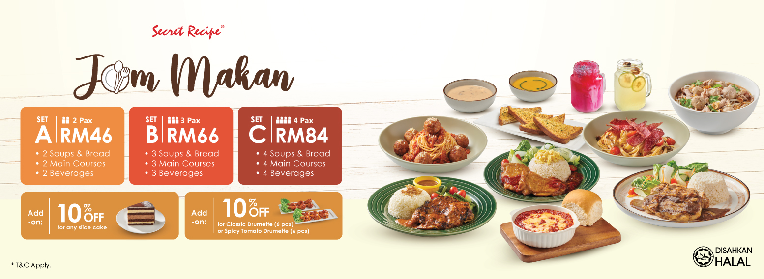 Tropicana Gardens Mall Secret Recipe Jom Makan